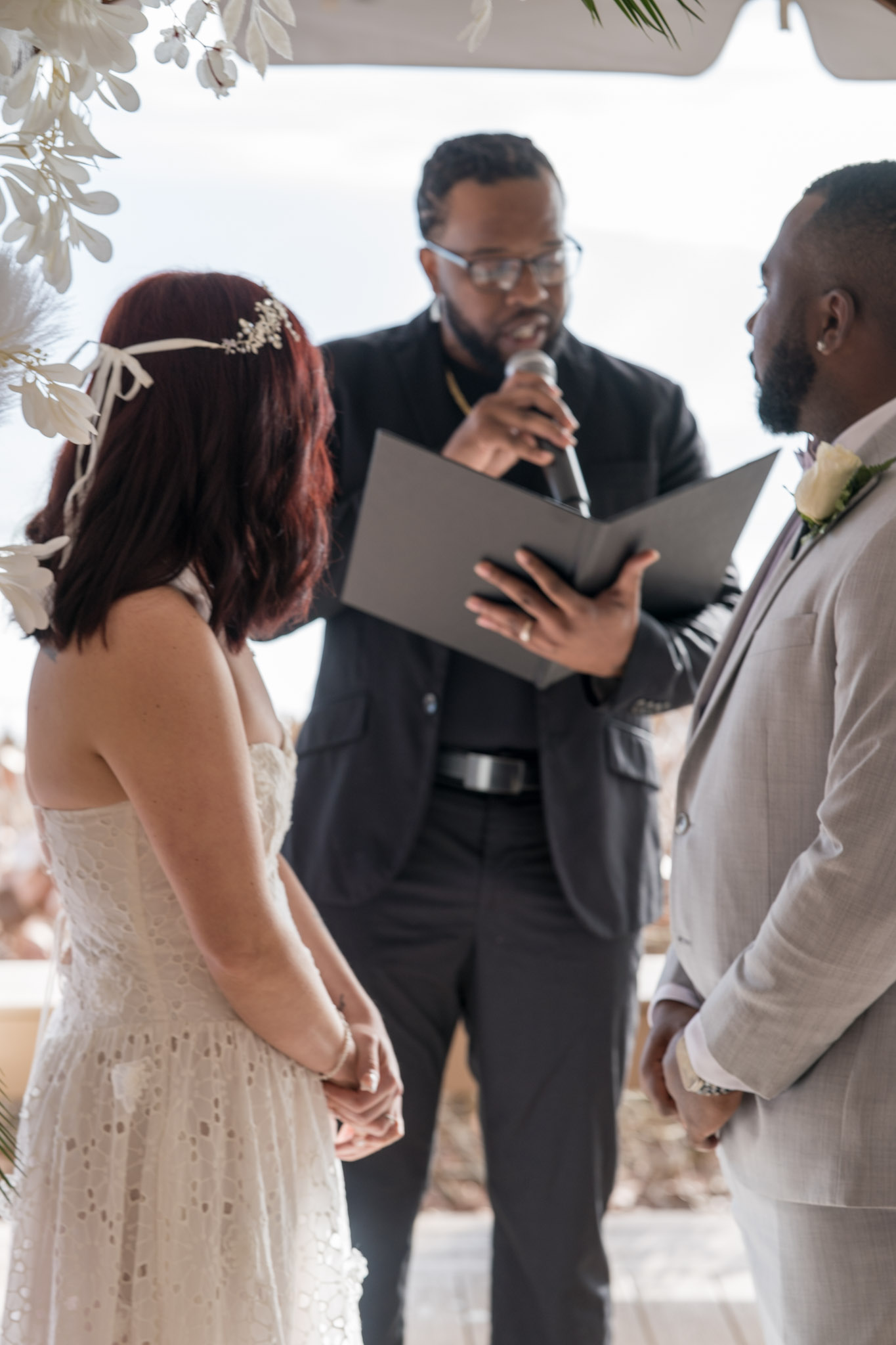 Aaron officiating a ceremony