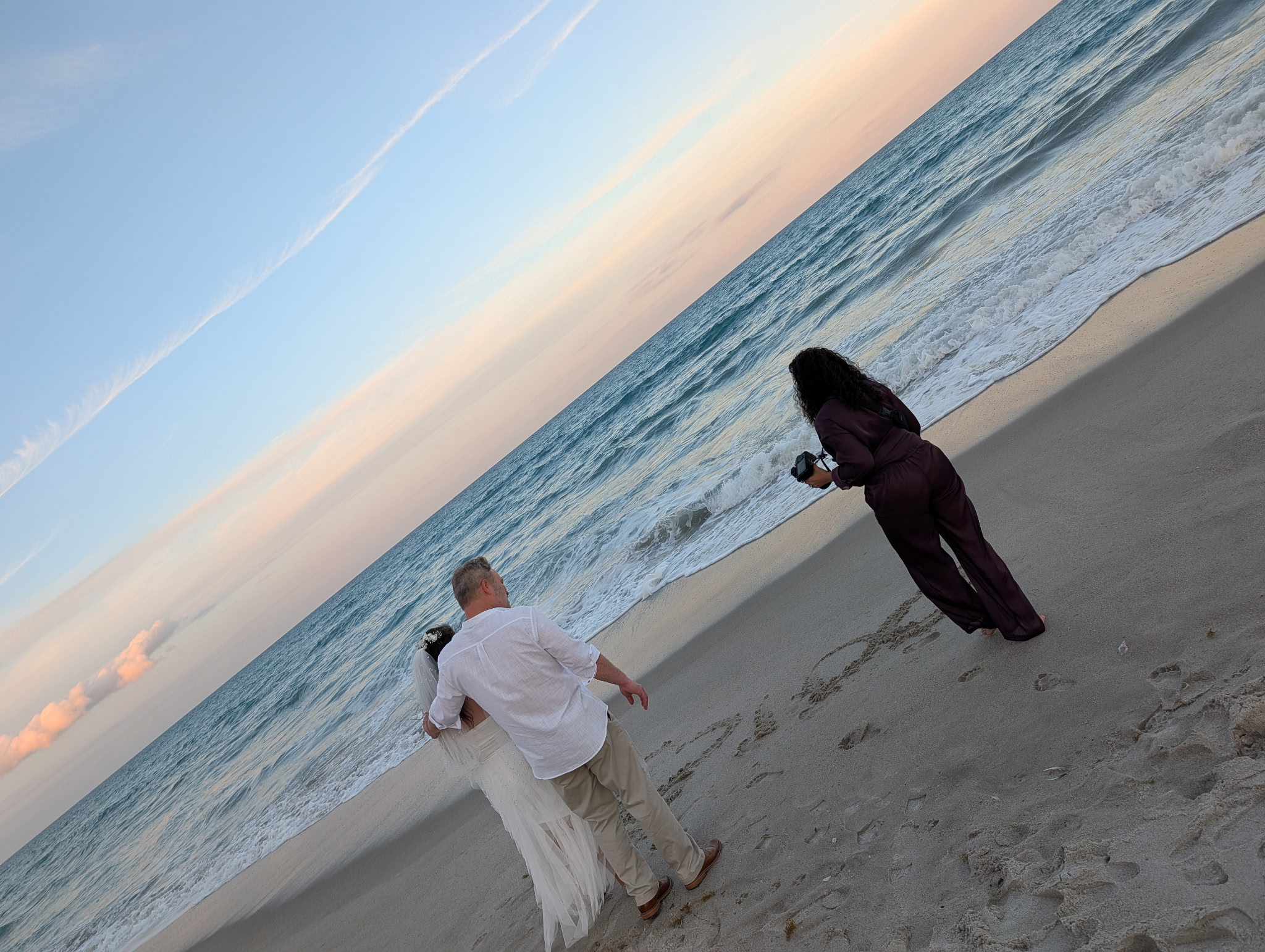 Whitney shooting on location