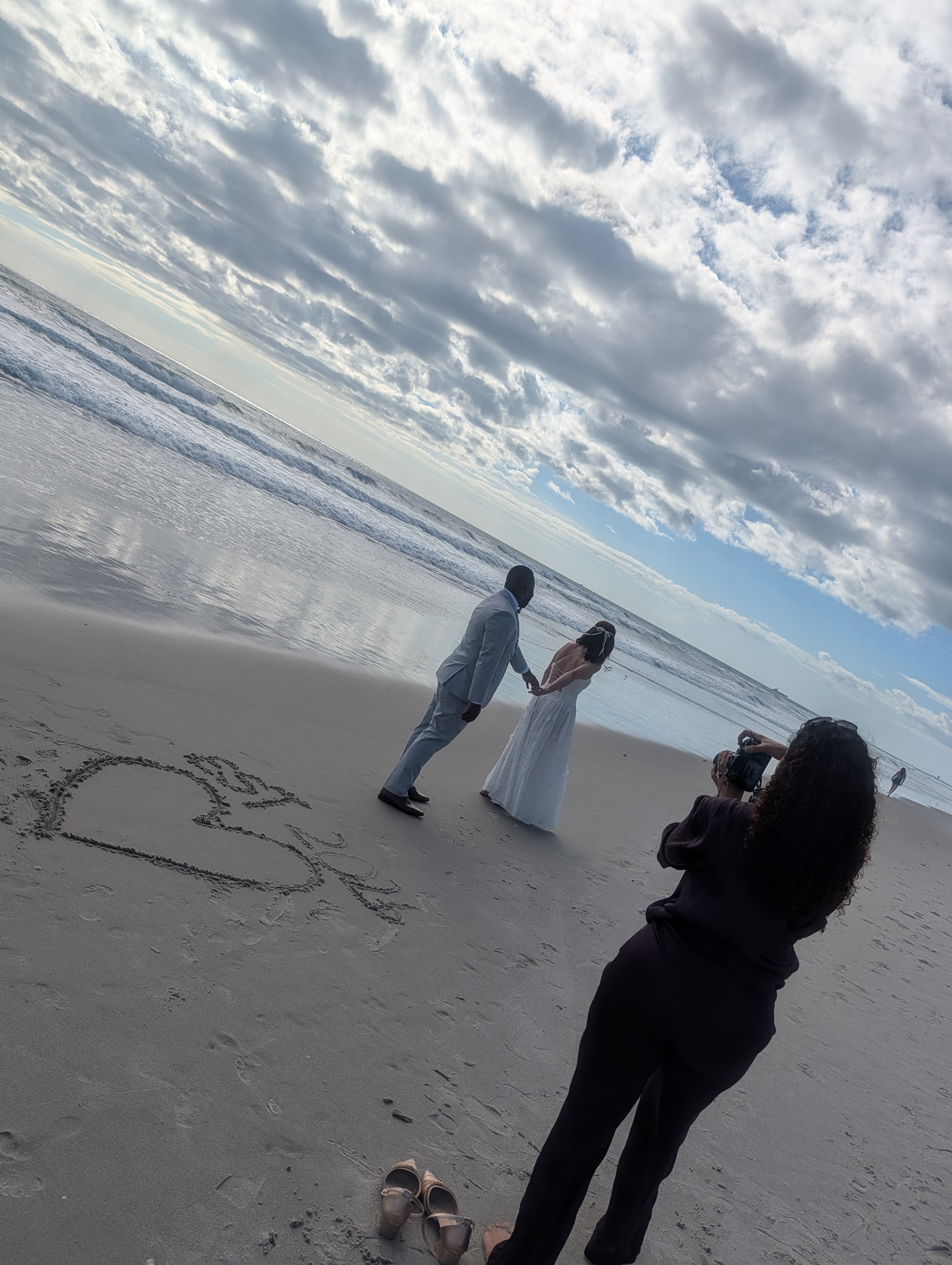 Whitney shooting on the beach